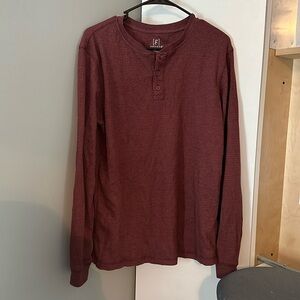 Old Navy George Men’s 3 button henley long sleeve shirt